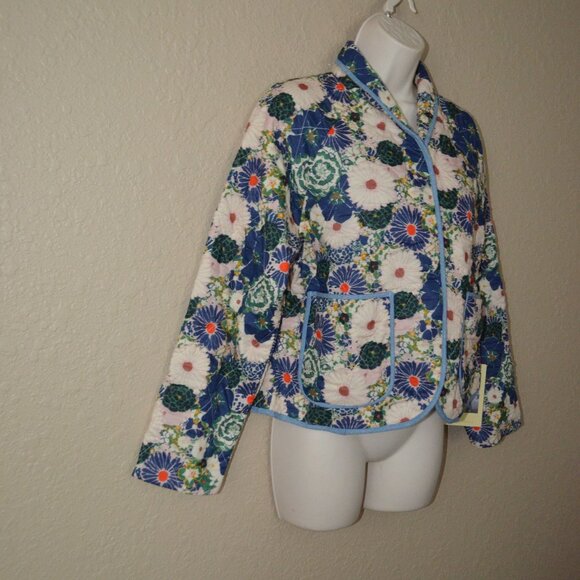 NWT $382 By Trovata Birds of Pardise August Quilted Medley Floral Jacket - Picture 5 of 8